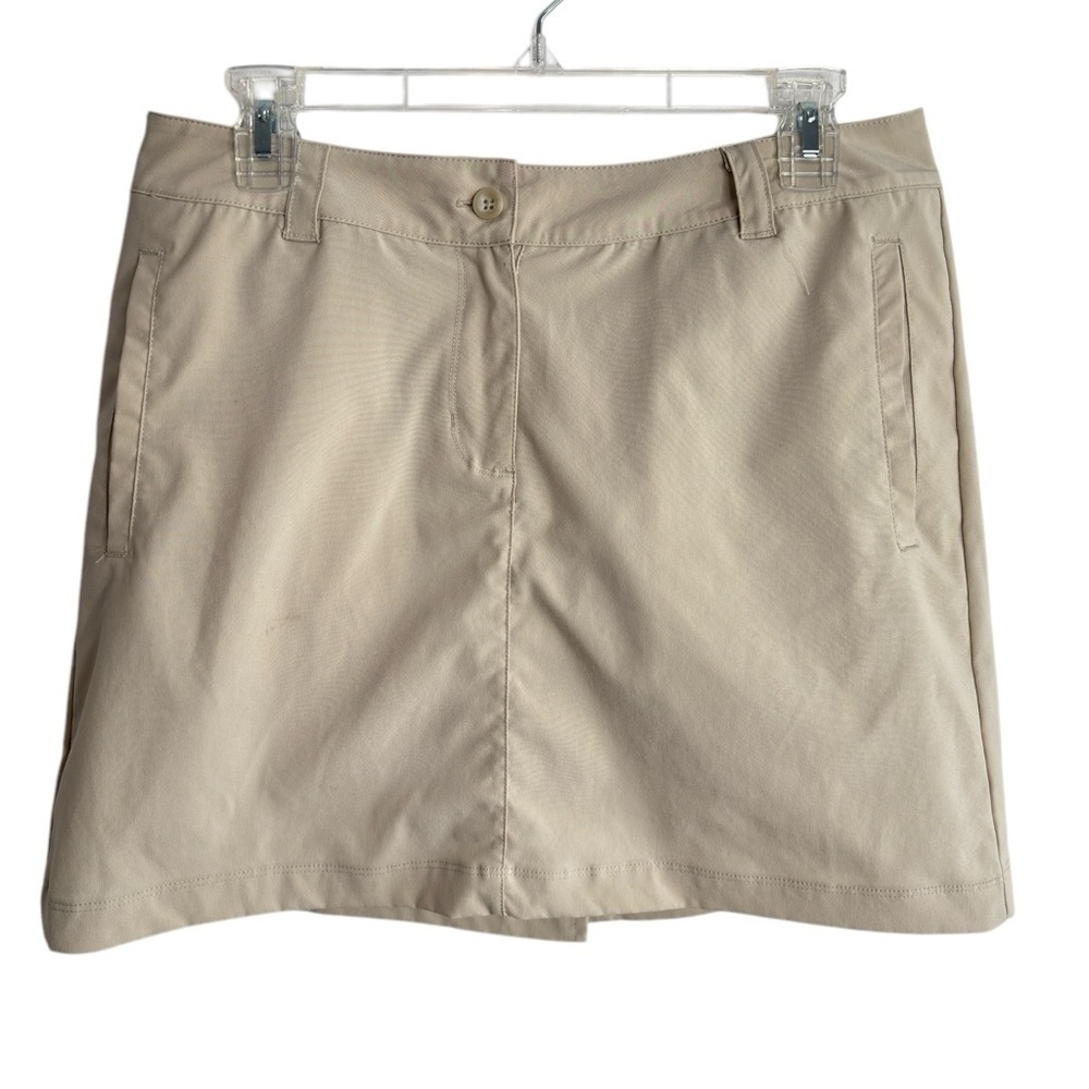 Columbia Golf Skort Womens Size 8 Khaki Tennis Pickleball Walking Classic Preppy